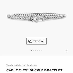 David Yurman Cable Flex Buckle Bracelet in Silver 3mm